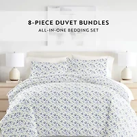 Casual Comfort Patterned Down Alternative Complete Bedding Set with Sheets