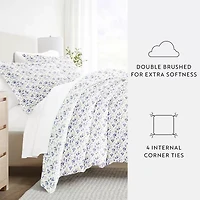 Casual Comfort Patterned Down Alternative Complete Bedding Set with Sheets