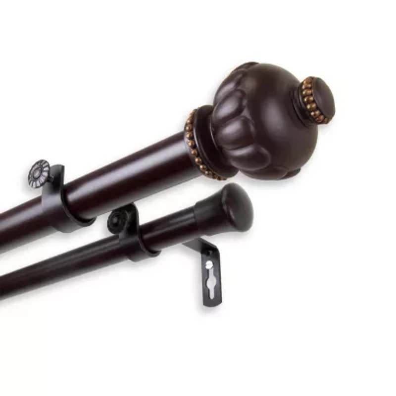 Rod Desyne Selma 1" Adjustable Double Curtain