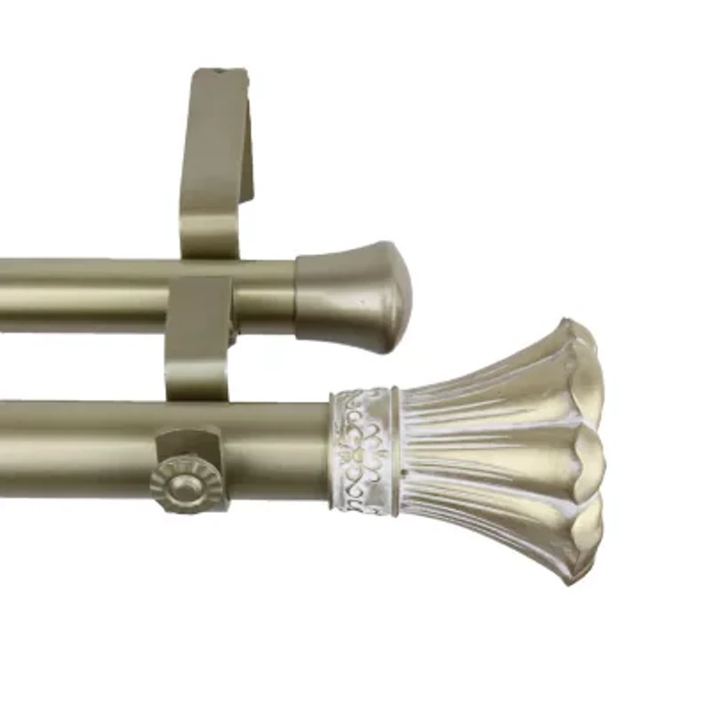 Rod Desyne Blossom 1" Adjustable Double Curtain