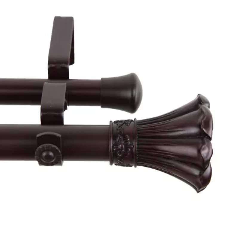 Rod Desyne Blossom 1" Adjustable Double Curtain