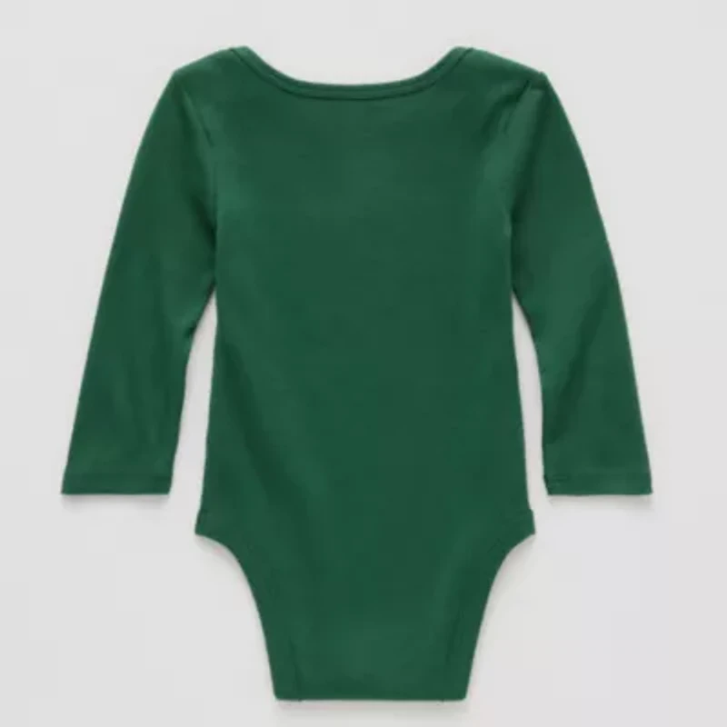 Okie Dokie Baby Unisex Round Neck Long Sleeve Rib Bodysuit