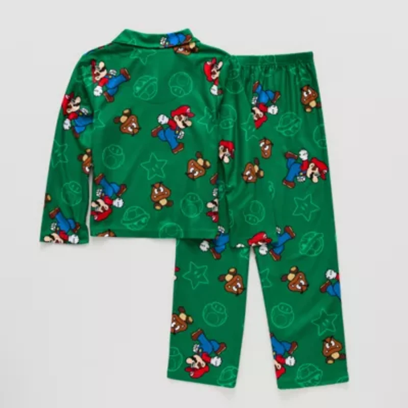 Little & Big Kid Boys Super Mario Long Sleeve 2-pc. Pajama Sets