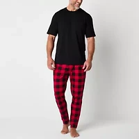 St. John's Bay Mens Crew Neck Short Sleeve 2-pc. Pajama Sets