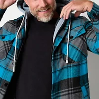 Victory Flannel Mens Hooded Midweight Shirt Jacket