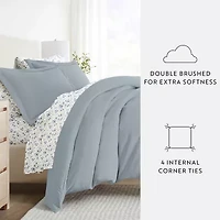 Casual Comfort Solid Down Alternative Complete Bedding Set with Sheets