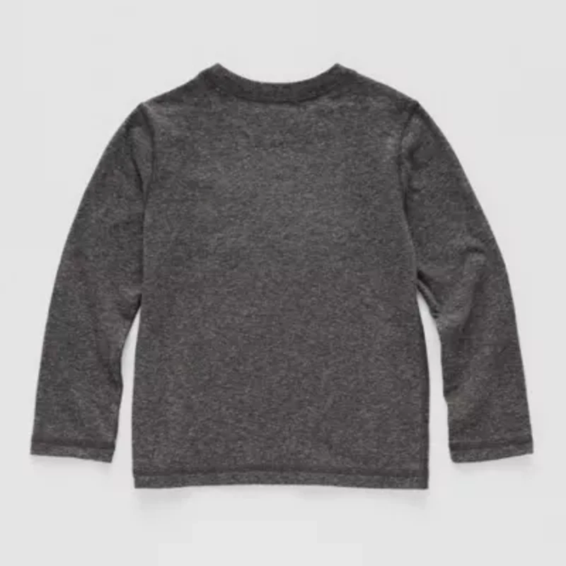 Okie Dokie Toddler & Little Boys Crew Neck Long Sleeve T-Shirt