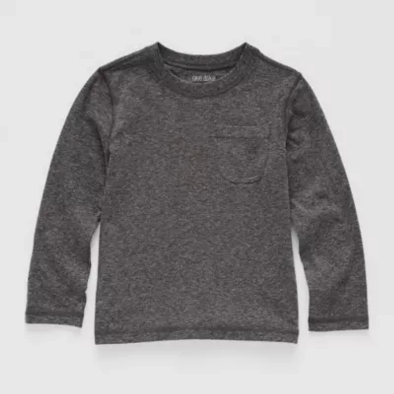 Okie Dokie Toddler & Little Boys Crew Neck Long Sleeve T-Shirt