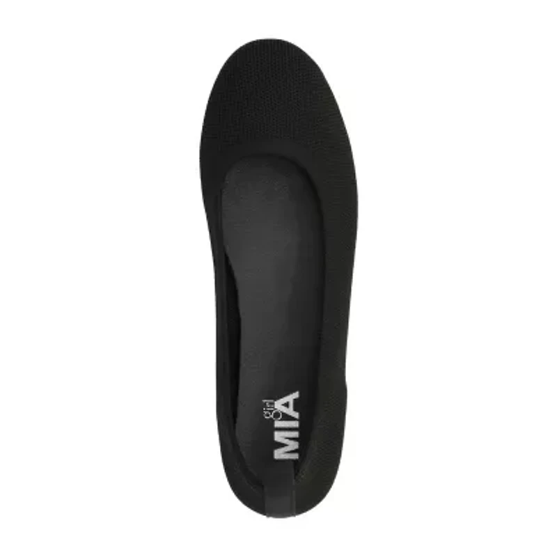 Mia Girl Knit Womens Round Ballet Flats