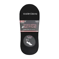 Skechers Active Slip In Womens Multi-Pack 6 Pair No Show Socks