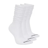 Skechers Active Slouch Womens 3 Pair Crew Socks