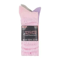 Skechers Active Slouch Womens 3 Pair Crew Socks