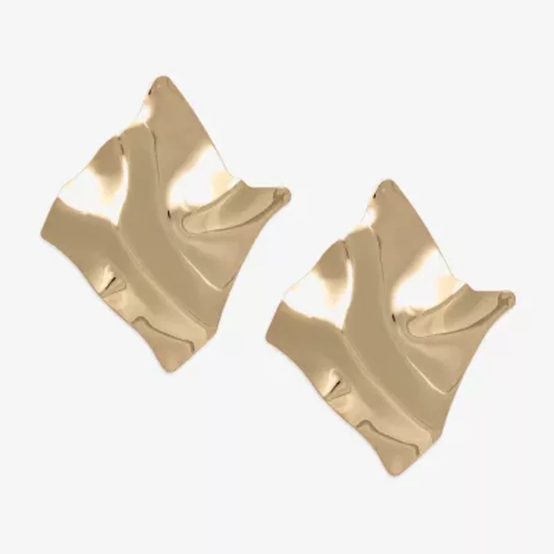 Bold Elements Gold Tone Womens Drop Earrings