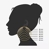 Bold Elements Gold Tone Womens Hoop Earrings