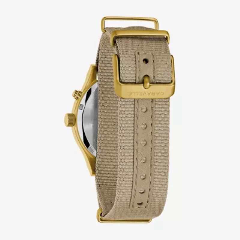 Bulova Mens Diamond Accent Green Strap Watch 44c113