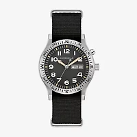 Bulova Mens Diamond Accent Black Strap Watch 43c125