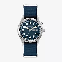 Bulova Mens Blue Strap Watch 43c126
