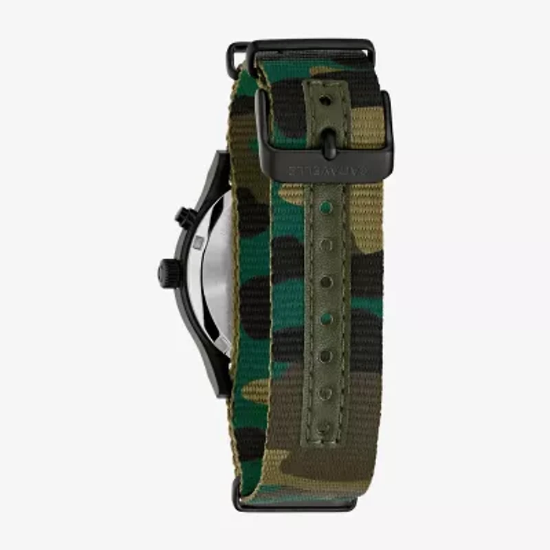 Bulova Mens Multicolor Strap Watch 45c121