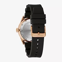 Caravelle Designed By Bulova Mens Black Strap Watch 44b130