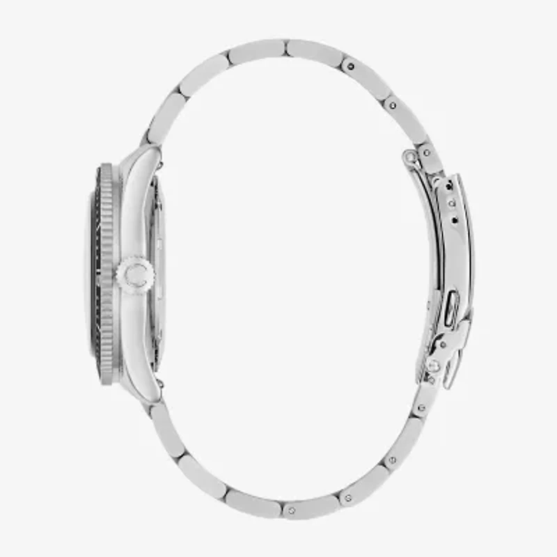 Caravelle Designed By Bulova Mens Silver Tone Stainless Steel Bracelet Watch 43b175