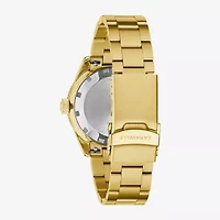 Caravelle Designed By Bulova Mens Gold Tone Stainless Steel Bracelet Watch 44b128