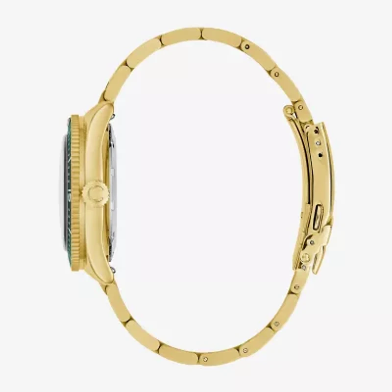 Caravelle Designed By Bulova Mens Gold Tone Stainless Steel Bracelet Watch 44b128