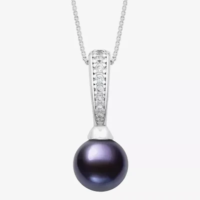 Cultured Freshwater Pearl Sterling Silver 18 Inch Pendant Necklace