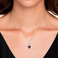 Cultured Freshwater Pearl Sterling Silver 18 Inch Pendant Necklace