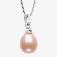 Womens Cultured Freshwater Pearl Sterling Silver 18 Inch Pendant Necklace
