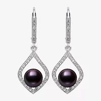 Cultured Freshwater Pearl Sterling Silver Drop Earrings