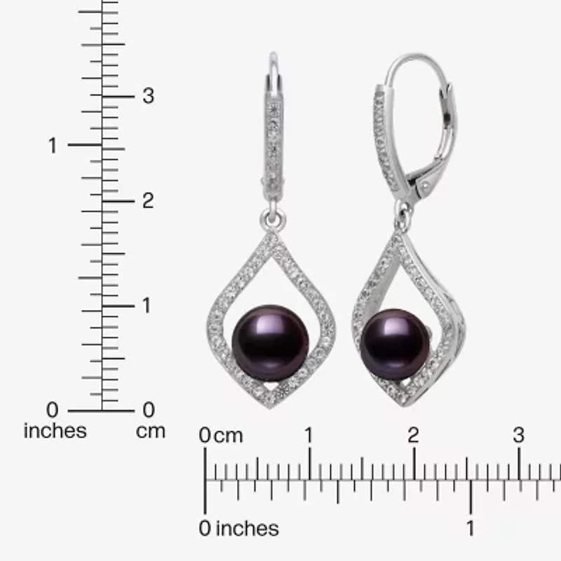Cultured Freshwater Pearl Sterling Silver Drop Earrings