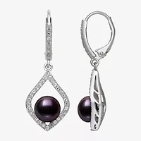Cultured Freshwater Pearl Sterling Silver Drop Earrings