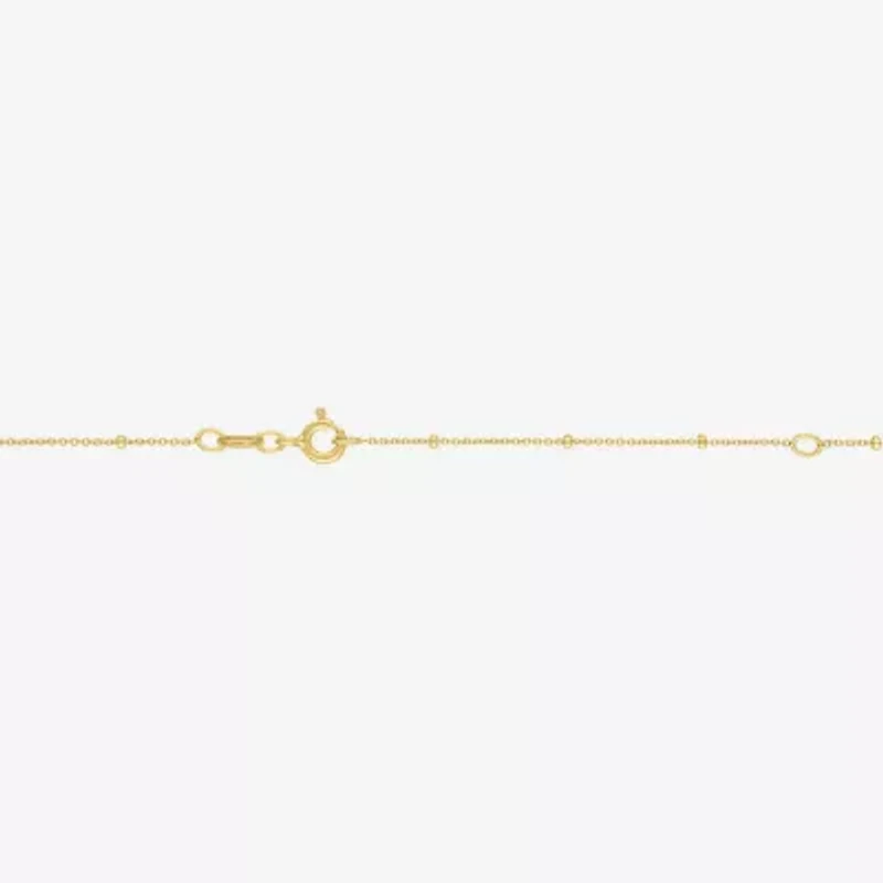 North Star Womens Lab Created Blue Sapphire 14K Gold Over Silver Star 16 Inch Pendant Necklace