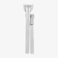 Surrounded by Love (H,I1-I2) Womens 1/4 CT. T.W. Lab Grown White Diamond Sterling Silver Cushion Bridal Set