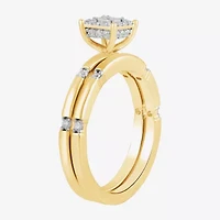Surrounded by Love H,I1-I2 Womens 1/4 CT. T.W. Lab Grown White Diamond 14K Gold Over Silver Bridal Set