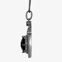 Enchanted Disney Fine Jewelry Villains Womens 1/10 CT. T.W. Natural Black Diamond Sterling Silver 18 Inch Pendant Necklace