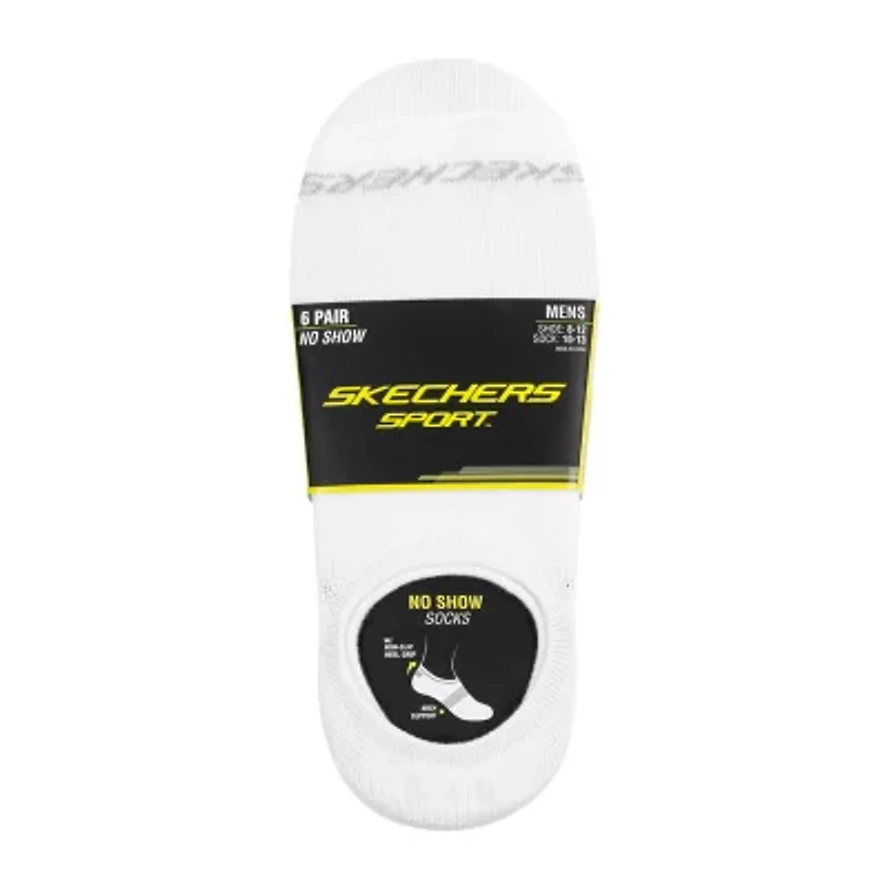Skechers Sport Slip In Mens Multi-Pack 6 Pair No Show Socks