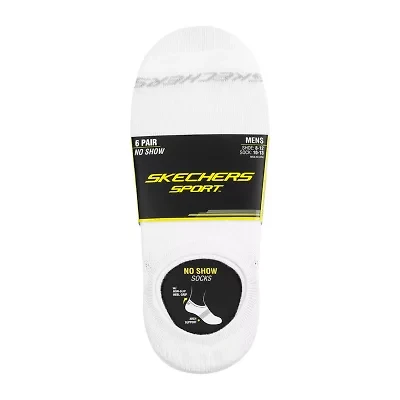 Skechers Sport Slip In Mens Multi-Pack 6 Pair No Show Socks