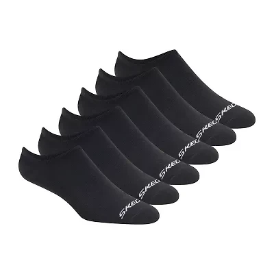 Skechers Sport Slip In Mens Multi-Pack 6 Pair No Show Socks