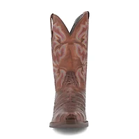 Dingo Mens Gator Block Heel Cowboy Boots Extra Wide Width