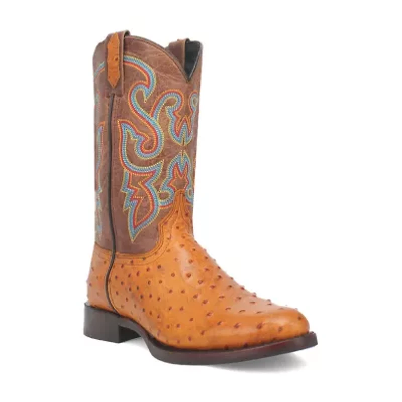 Dingo Mens Ranger Flat Heel Cowboy Boots Extra Wide Width