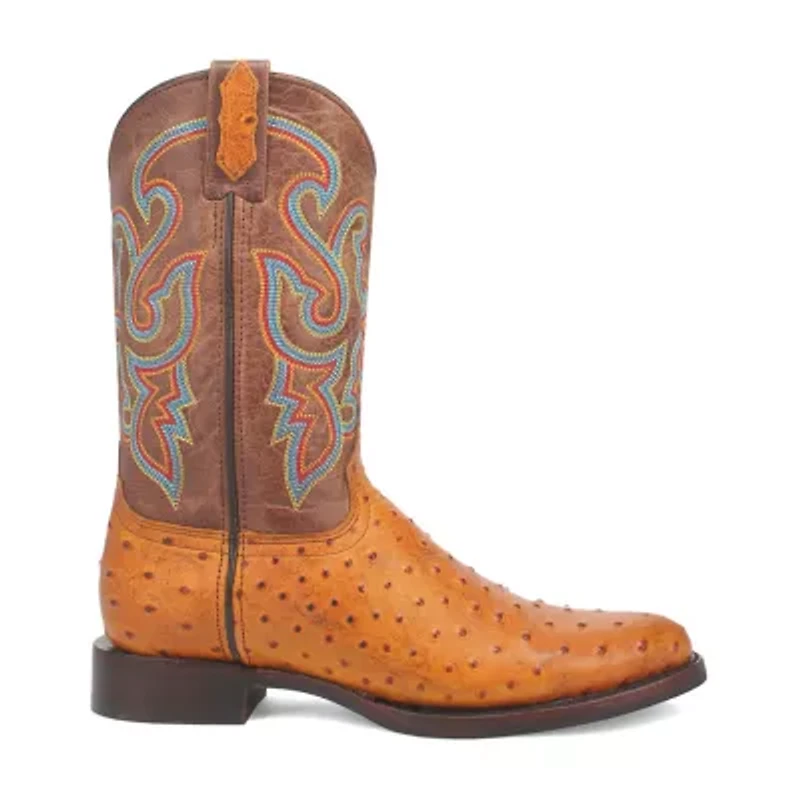 Dingo Mens Ranger Flat Heel Cowboy Boots Extra Wide Width