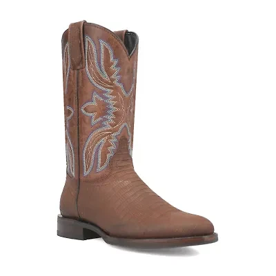 Dingo Mens Saw Buck Block Heel Cowboy Boots Extra Wide Width