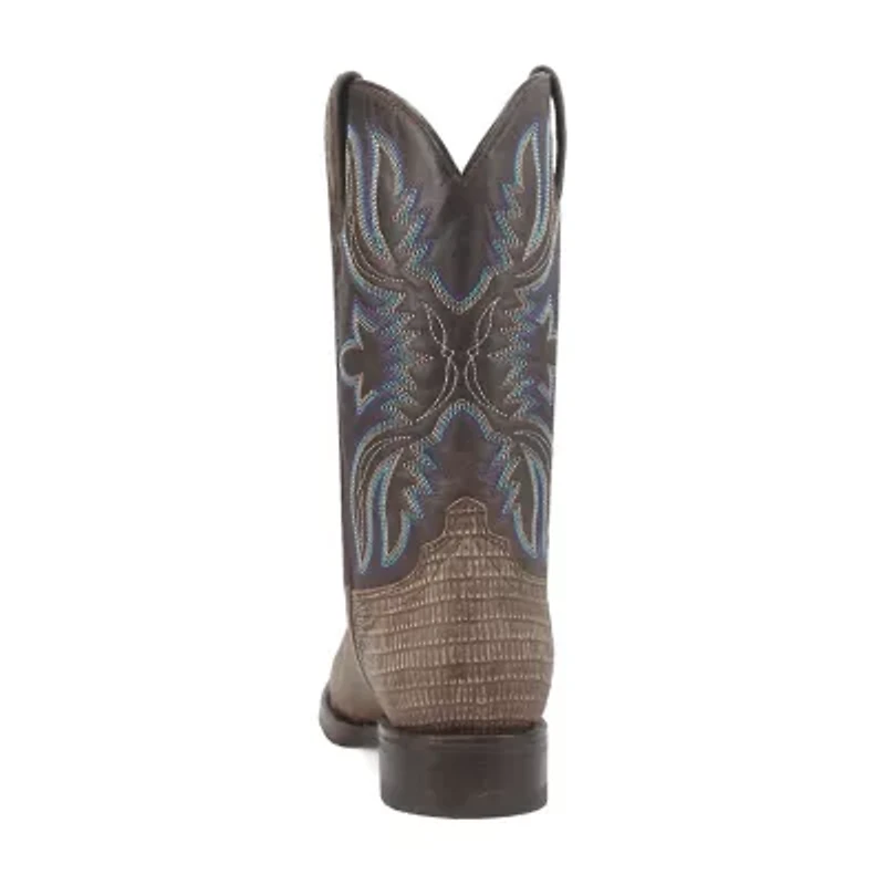 Dingo Mens Saw Buck Flat Heel Cowboy Boots Extra Wide Width
