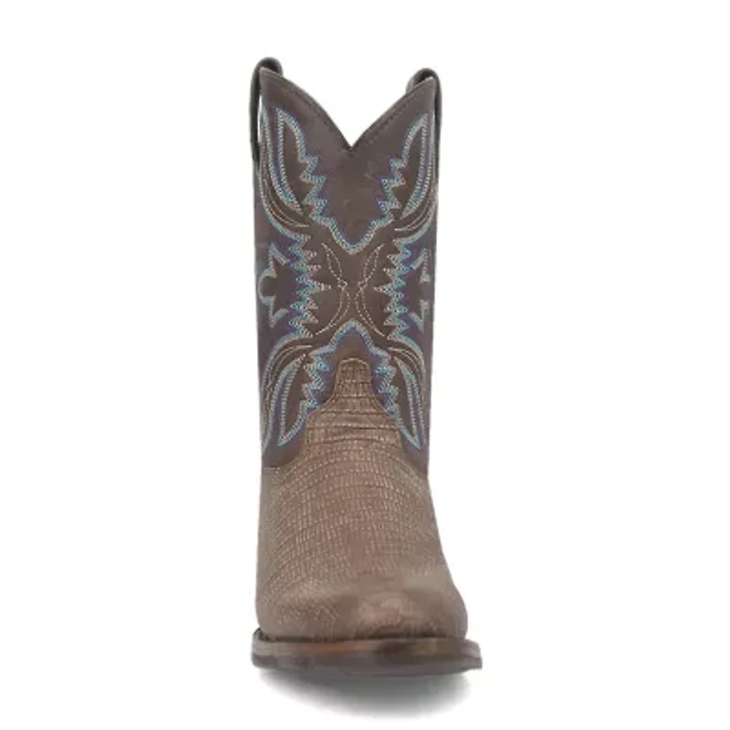 Dingo Mens Saw Buck Flat Heel Cowboy Boots Extra Wide Width