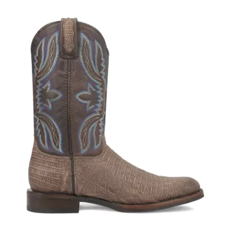 Dingo Mens Saw Buck Flat Heel Cowboy Boots Extra Wide Width