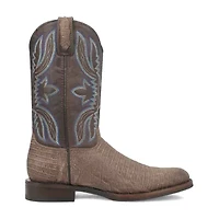 Dingo Mens Saw Buck Flat Heel Cowboy Boots Extra Wide Width