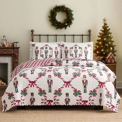 Avanti Nutcracker Reversible Quilt Set Reversible Quilt