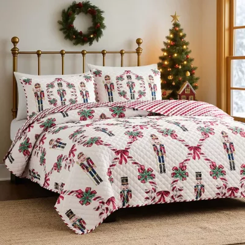 Avanti Nutcracker Reversible Quilt Set Reversible Quilt