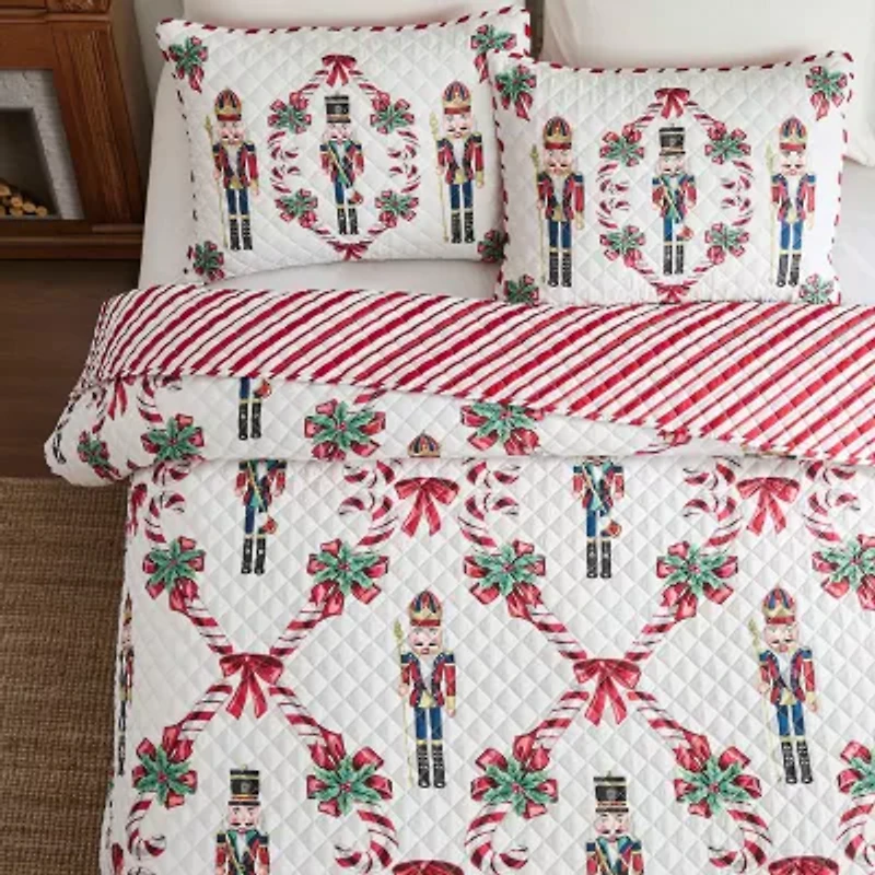 Avanti Nutcracker Reversible Quilt Set Reversible Quilt